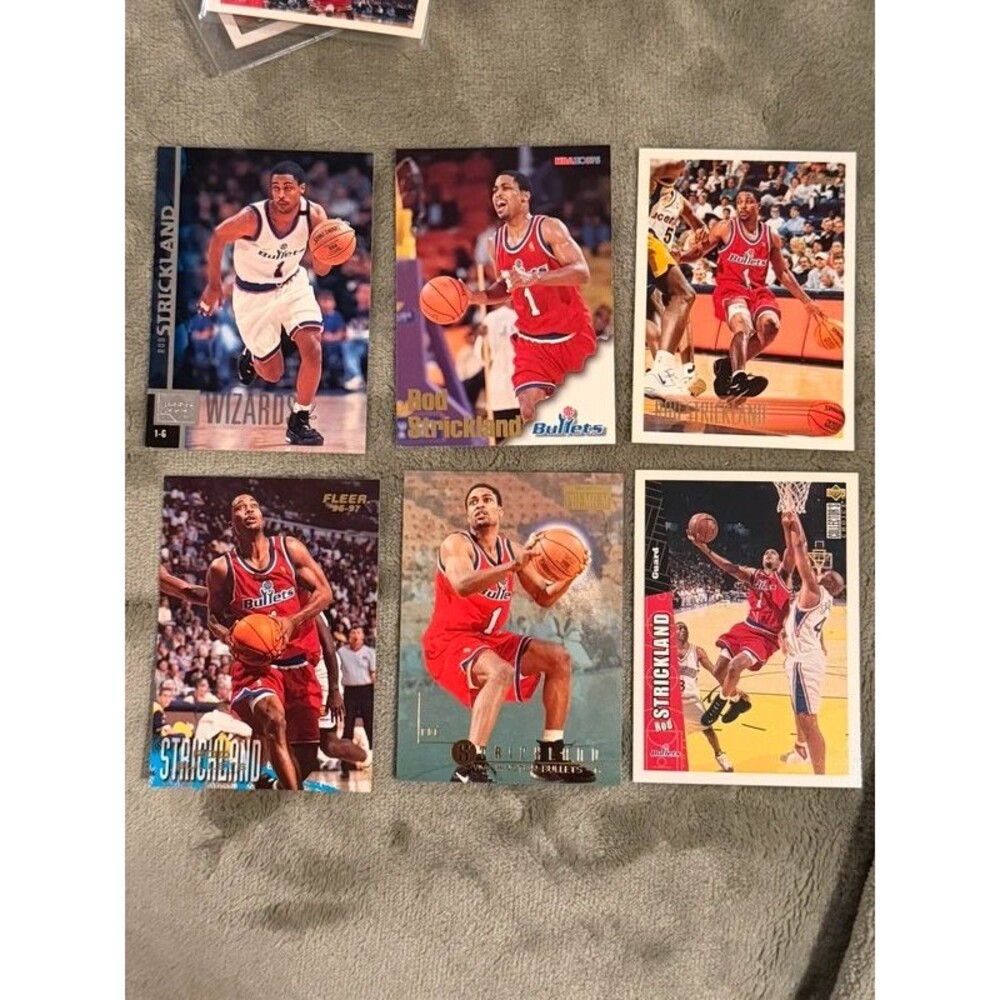 90s 6-card lot of Rod Strickland Washington Bullets to Wizards